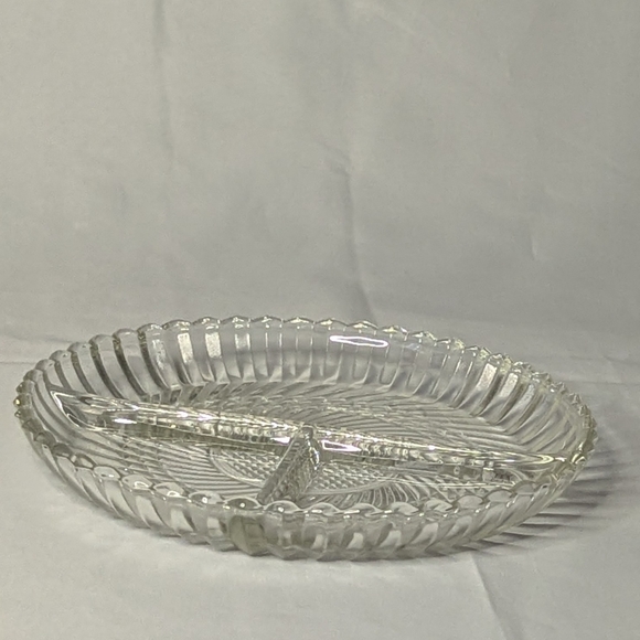 3 for $30 Vintage Indiana Glass, DIVIDED SERVING DISH, 1960's - Picture 2 of 3